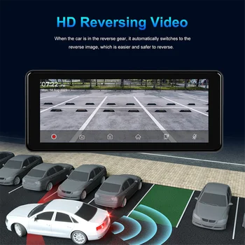 Безжичен Carplay Android Auto преносим автомобил стерео с предна камера, Dash Cam 6.86Inch кола радио приемник Bluetooth