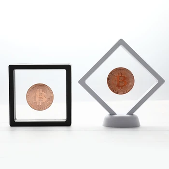 Биткойн Бит монета Litecoin Рипъл Метална възпоменателна монета с изложбена стойка