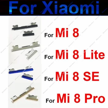 Бутон за сила на звука за Xiaomi Mi8 Lite Pro Mi8 Mi 8 SE ON OFF Странични клавиши за сила на звука на захранването Бутон за превключване нагоре надолу Резервни части