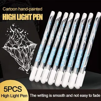 Бяла пластмаса изсветляване училище изкуство маркери Superior висока светлина писалка 0.8mm бяла писалка скица фини лайнер писалка боя писалка