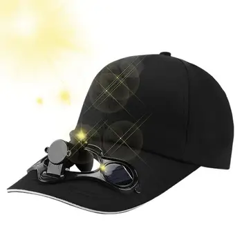 Вентилаторни капачки за лятна слънчева енергия Капачка на вентилатора Защита от слънцето Бейзболна голф шапка Слънчев вентилатор Бейзболни шапки Спортни фен капачки, за да се запази хладно