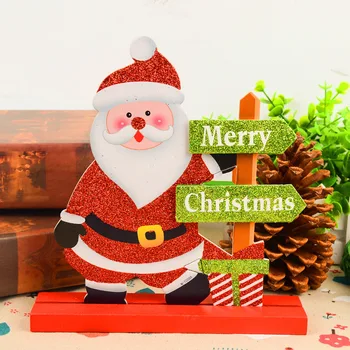 Весела Коледа Дядо Коледа лосове снежен човек дърво занаяти Коледа дървени орнаменти Нова година подарък Коледна украса 2023