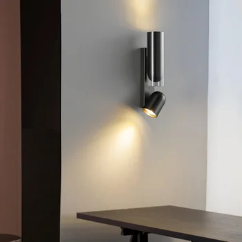  Висококачествена лампа от неръждаема стомана от висок клас GU10 прожектори Регулируема ъглова декорация LED светлини Нощно шкафче Sconce Стенна светлина