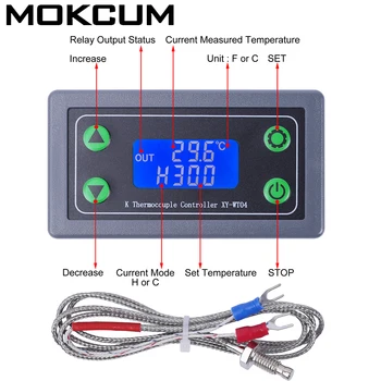 Високотемпературен контролер K-тип цифров модул с високопрецизен изход Автоматичен панел с постоянна температура
