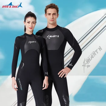 Водолазен костюм двойка стил едно парче водолазен костюм мъжки и дамски панталони с дълъг ръкав бански костюми плаващи и сърф медузи комплект