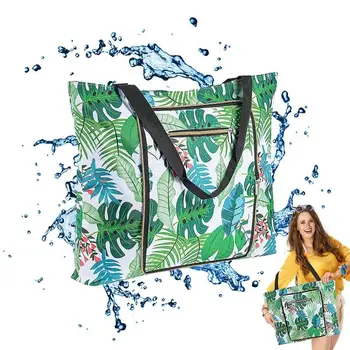  водоустойчив басейн чанта пътуване плаж чанта висок капацитет лек плаж чанта басейн голяма пазарска чанта с джобове голям плаж чанта непромокаем