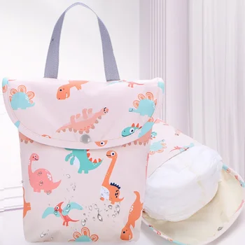 Водоустойчива мокра чанта Бебешка пелена за съхранение Джоб за многократна употреба Пътуване Плажен басейн Дневни грижи Мръсни бебешки продукти