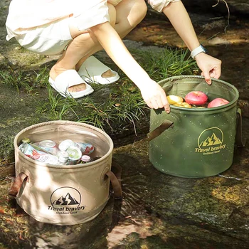 Външна преносима кофа Сгъваема сгъваема кутия за съхранение на вода Чанта за мивка Пътуване Къмпинг Измиване Риболов Многофункционален