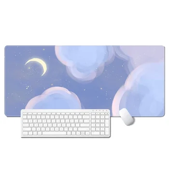 Голяма подложка за мишка Геймър клавиатура Kawaii облак бюро мат компютър кабинет подложка за мишка аниме офис аксесоари за игри компютърни бюра постелки xxl