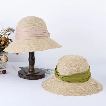 голяма стреха Дамска лятна шапка шапки за жени Голф шапка Шапка за слънце Сламена шапка Дамска кофа шапка сенник сенник шапка Риболовна шапка