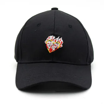 Горящо сърце бейзболна шапка 100% памук черно горещо сърце регулируема капачка за жени бродирани мъже открит хип-хоп шапка за слънце