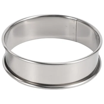 Двойно валцувани тарт пръстени от неръждаема стомана кръгли мъфини метални пръстени за кръмпети форми за приготвяне на кръмпет, тарт, кифла 12