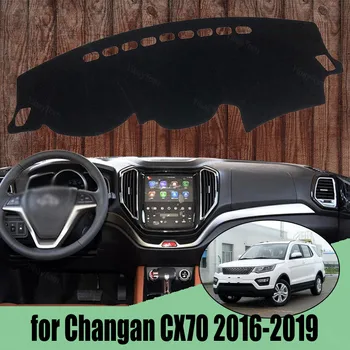 Десен волан Високо полиестерни влакна Anti-UV Car Dashboard Cover Mat за Changan CX70 2016-2019 Cover