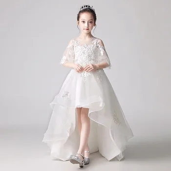 Детска рокля принцеса рокля пиано изпълнение малко момиче моден рожден ден шоу цвете момиче рокля детски дрехи