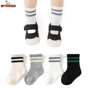 Детски райе спортни чорапи памук дишаща тръба чорапи за бебе бебе малко дете чорапи самолет деца момчета момичета 6месеца-6 години