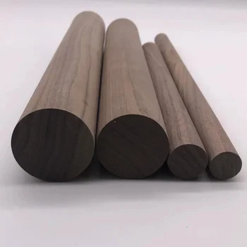  Диаметър: 4 см Дължина: 30 см / 40 см / 50 см Американски черен орех кръгла дървена пръчка Кръгла дървена лента DIY дърво