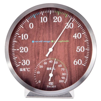 Домакински аналогов TH301 термометър хигрометър температура влажност монитор метър габарит измервателна апаратура качество строителство