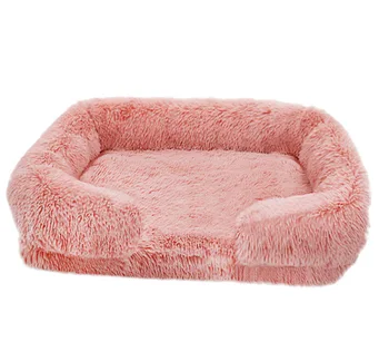 Дълъг плюшен домашен любимец куче диван легло площад развъдник домашен любимец легло котка подложка зимна топлина котка гнездо