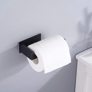  държач за хартия, без пробиване, самозалепващ се държач за тоалетна хартия, метален държач за тоалетна хартия Куки за кърпи за кухня Издръжлив