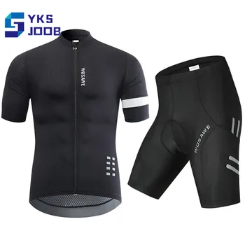 Еластична колоездачна фланелка Комплект мъжки дишащи дрехи за планински велосипеди Бързи сухи панталони Костюми Открит спорт Бягане Climping Set Мъжки