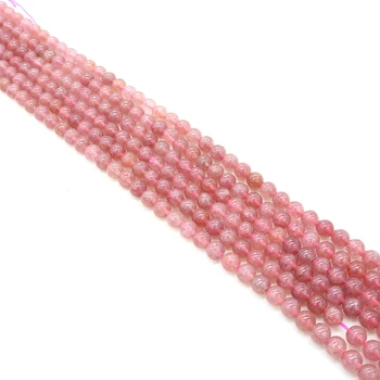 естествен камък ягодови кристали мъниста за изработка на бижута DIY гривна огърлица Perles хлабав дистанционер мъниста бижута аксесоари