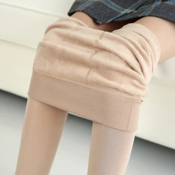 Жените разтеглив зимата дебели гамаши панталони руно облицована термично топло шерпа панталони висока талия тънък термо дълго Джонс дрехи