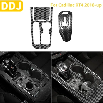 За Cadillac XT4 2018 2019 2020-up Интериор от въглеродни влакна Кола Gear Panel Gear Handle Trim Стикер Модификация Декорация