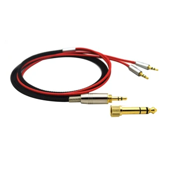 За Hifiman HE400S HE-400I HE560 V2 подмяна кабел слушалки 3.5Mm мъжки 6.35Mm до 2X 2.5Mm мъжки аудио HIFI кабел