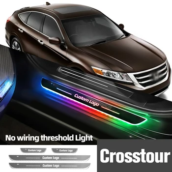За Honda Crosstour 2010-2015 2012 2013 2014 кола врата перваз светлина персонализирани лого LED добре дошли праг педал лампа аксесоари
