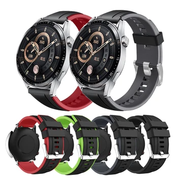 За Huawei Watch 3 / Watch3 Pro каишка 20mm 22mm силиконова гривна за часовник за Huawei GT 3 2 GT3 GT2 Pro / Honor Magic 1 2 42 46mm