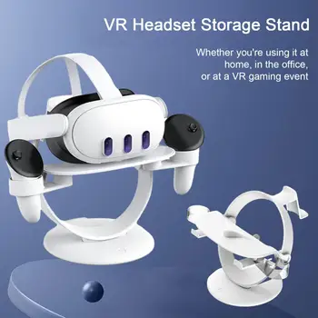 За Meta Quest 3 VR дисплей багажник Прецизно позициониране на дупките Стабилна поддръжка Поддържайте чиста стойка за съхранение на слушалки PS VR2
