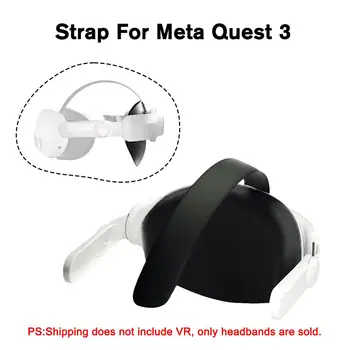 За Meta Quest 3 Регулируема каишка за глава Бяла декомпресионна шапка Замяна на Quest 3 Super Soft и Skin Frieendly Y0Z3