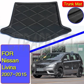 За Nissan Livina 2007-2015 Задна облицовка на багажника Багажник Товарна подложка Поднос Килим Защитна подложка 2008 2009 2010 2011 2012 2013 2014
