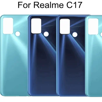 За Realme C17 капак на батерията Задна задна врата корпус случай за Realme C17 RMX2101 батерия капак заден капак