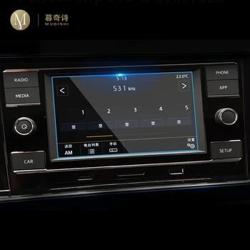 За Volkswagen Polo T-Cross 2019 Автомобилна централна конзола LCD екран закаляване стъкло защитно фолио Анти надраскване Радио стъкло филм