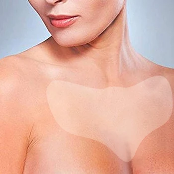 За многократна употреба T Подложка за гърди против бръчки Силиконова прозрачна пластир за отстраняване Грижа за кожата на лицето Анти стареене повдигане на гърдите Patch Flesh