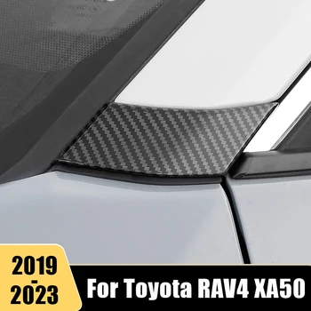 За Тойота RAV4 XA50 2019 2020 2021 2022 2023 RAV 4 XA 50 ABS въглероден автомобил преден прозорец A стълб капак подстригване екстериорни аксесоари