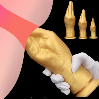 Златна силиконова ръка Анални щепсели Butt Plug Анален Дилдо Анален Разширители Секс играчки за жени Гей Lesbain Мастурбатори SM Играчки за възрастни