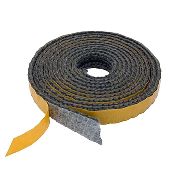Издръжлива уплътнителна лента за въже за печки 18mmx3mm 2.5m Дължина Черен комин Уплътнения за врати Фибростъкло Камина Печка Пожарна лента