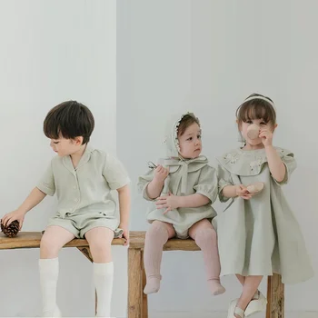 Испански бебешки рокли за момичета 2024 Детска момиче бродерия рокля памук свободни дрехи деца бутиков дизайн рокли бебе облекло