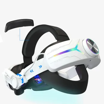  каишка за глава с батерия VR слушалки 8000mAh батерия Регулируема каишка Съвместим за Meta Quest 3 VR слушалки