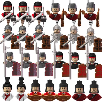 Китайски династии Чу Хан Военни фигури Генерал войник воин мини събрание модел строителни блокове детски играчки рожден ден