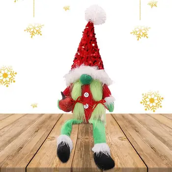 Коледа Gnome плюшени плетени безлични кукла ръчно изработени шведски Tomte Коледа елф декорация Нова година подаръци Коледа дома декор