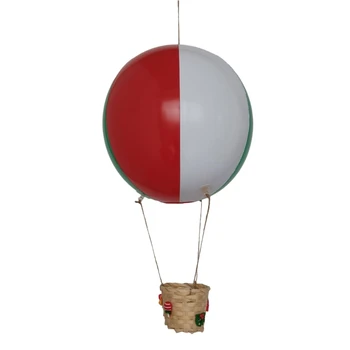 Коледа балон с горещ въздух хартиени фенери за многократна употреба висящ въздушен балон с бамбукова кошница за задържане на елф кукли подаръци
