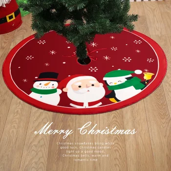 Коледно дърво пола карикатура лосове Дядо Коледа снежен човек Коледа дърво декоративна пола Весела Коледа декор Натал Navidad Нова година 2024