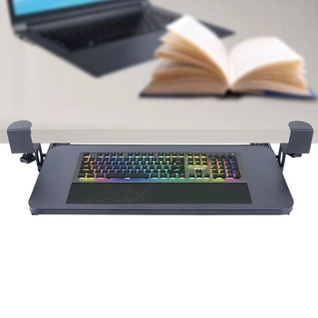 Компютърна таблица клавиатура екстракция бюро допълнение скоба скоба клавиатура мишка багажник под бюро плъзгач разширител тава