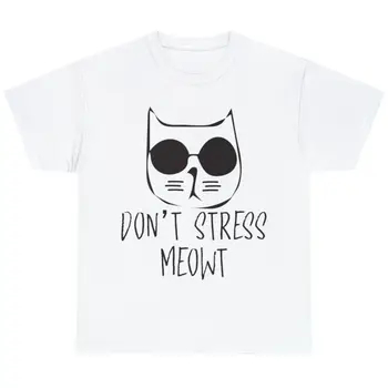 Котешка тениска Don't Stress Meowt Funny Cat Lover Gift Унисекс многоцветна тениска