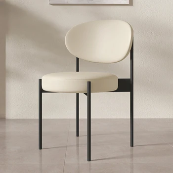 крем стил облегалка стол мек пакет стол минималистичен грим столове бюро стол модерен светлина луксозни столове за хранене Хотел столове