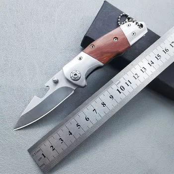 Къмпинг мини джоб сгъваем нож самозащита оцеляване стомана открит мултифункционален преносим нож за лов и риболов