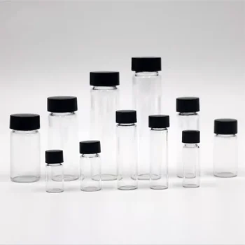 Лаборатория 2ml до 60ml Clear ниско боросиликатно лечебно стъкло винт отгоре реагент проба бутилка за химически експеримент